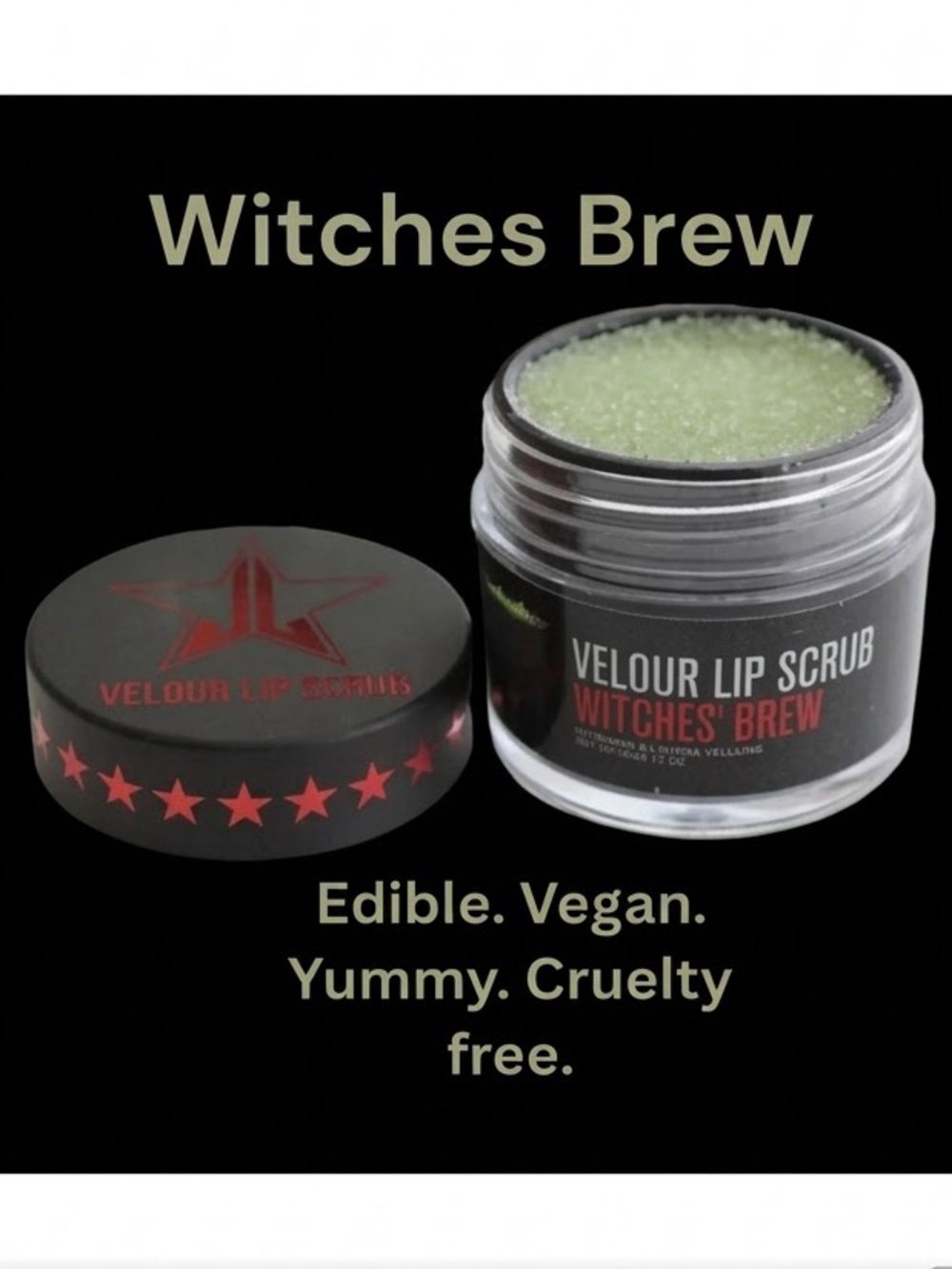 nib JEFFREE STAR Lip Scrub — Witches Brew full size NEW 1 oz jar